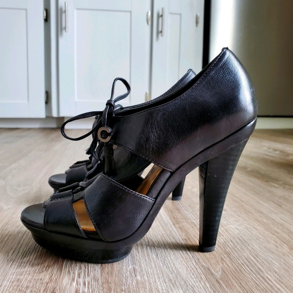 Coach Tegan Lace Up Heels